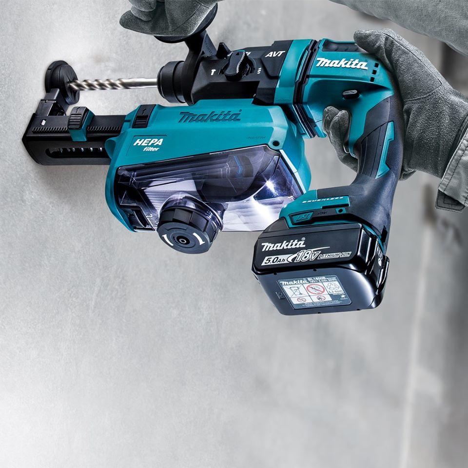 Аккумуляторный перфоратор Makita DHR182ZWJ LXT SDS-PLUS с системой пылеудаления (DHR182ZWJ) - фото 3 - id-p1895026056