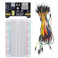 Беспаечная макетная плата 3.3 В / 5 В плата питания+соед.кабели