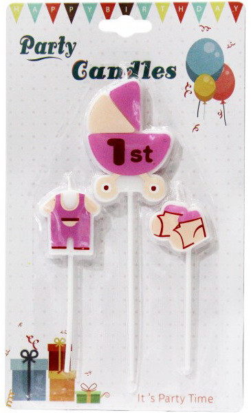 Набір свічок "1st Birthday" - Ракети
, Арт.43617