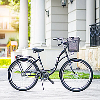 Велосипед жіночий VANESSA ANTONIO 26''. Колір - Black(чорний), Польща з кошиком