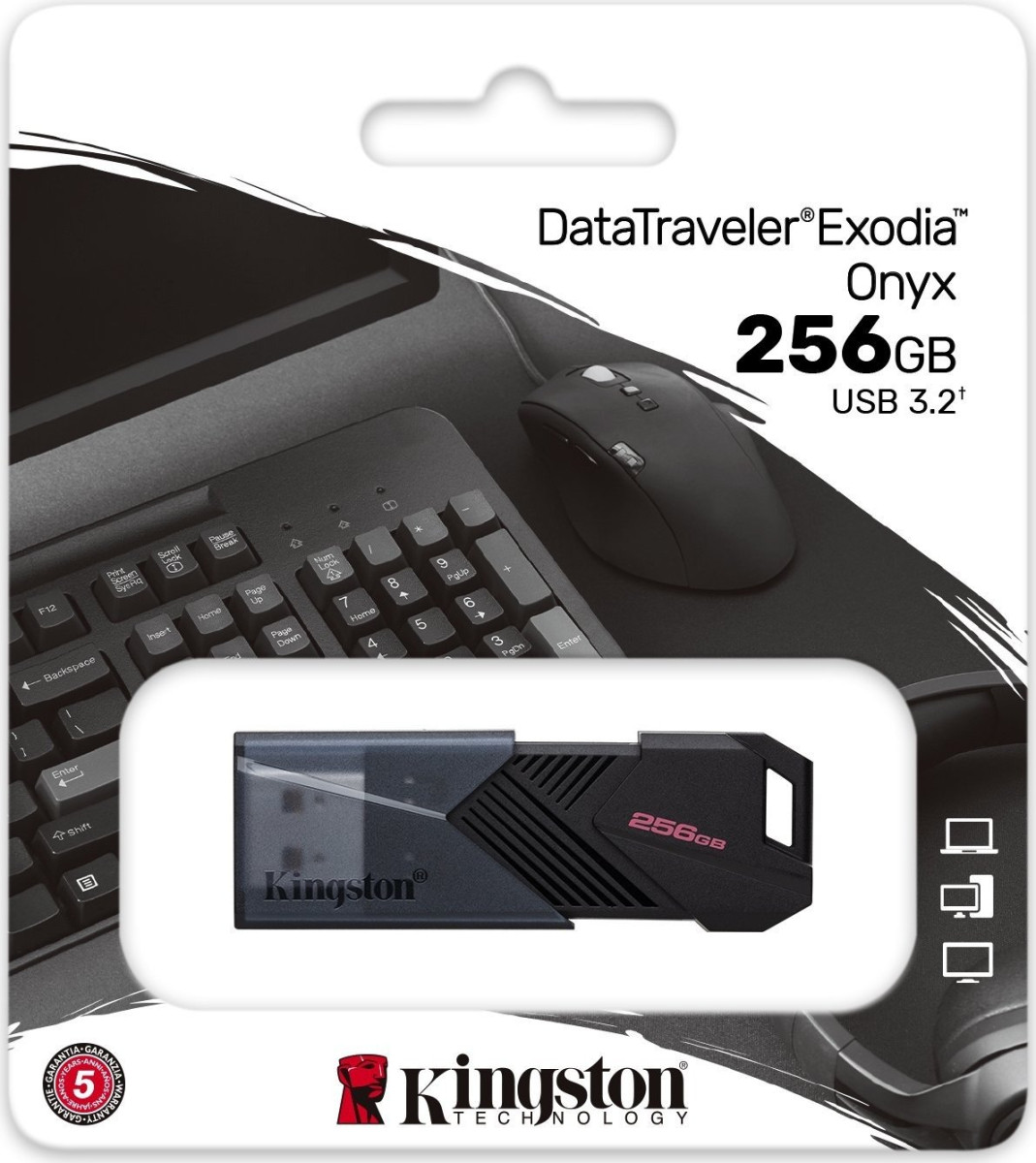 Флешка Kingston 256GB USB 3.2 Type-A Gen1 DT Exodia Onyx (DTXON/256GB)