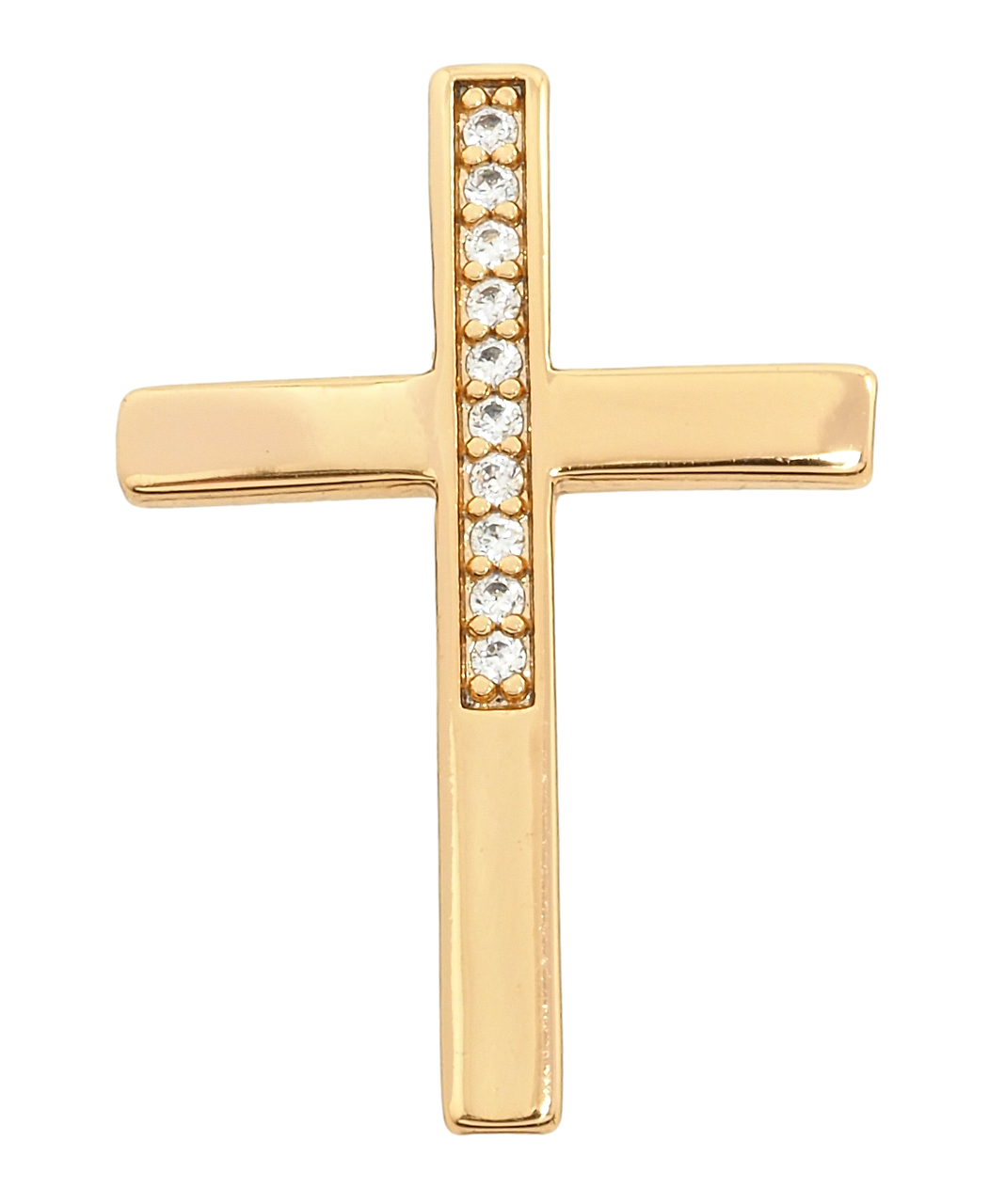 Кулон Xuping Позолота 18K "Хрест із доріжкою цирконію" для ланцюжка до 2мм