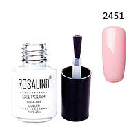 Гель-лак для нігтів манікюру 7мл Rosalind, шелак, 2451 рожевий нюд