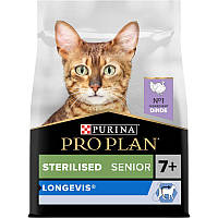 Сухой корм Purina Pro Plan Sterilised Senior 7+ для стерилизованных котов старше 7 лет с индейкой 1,5 кг