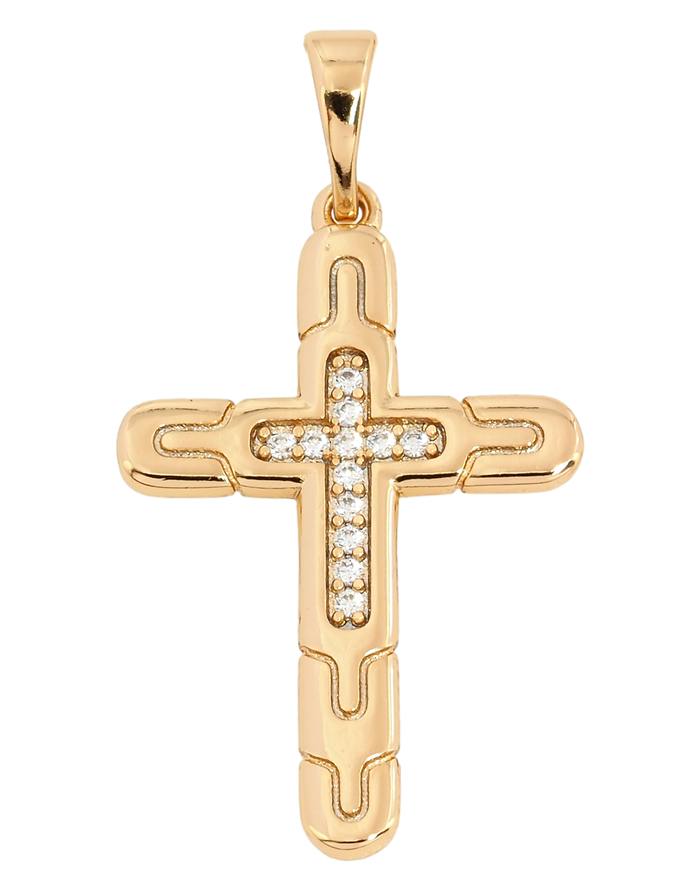 Кулон Xuping Позолота 18K "Хрест із цирконієм" для ланцюжка до 5мм