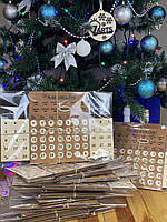Деревянный вечный календарь с месяцами и гравировкой на заказ
