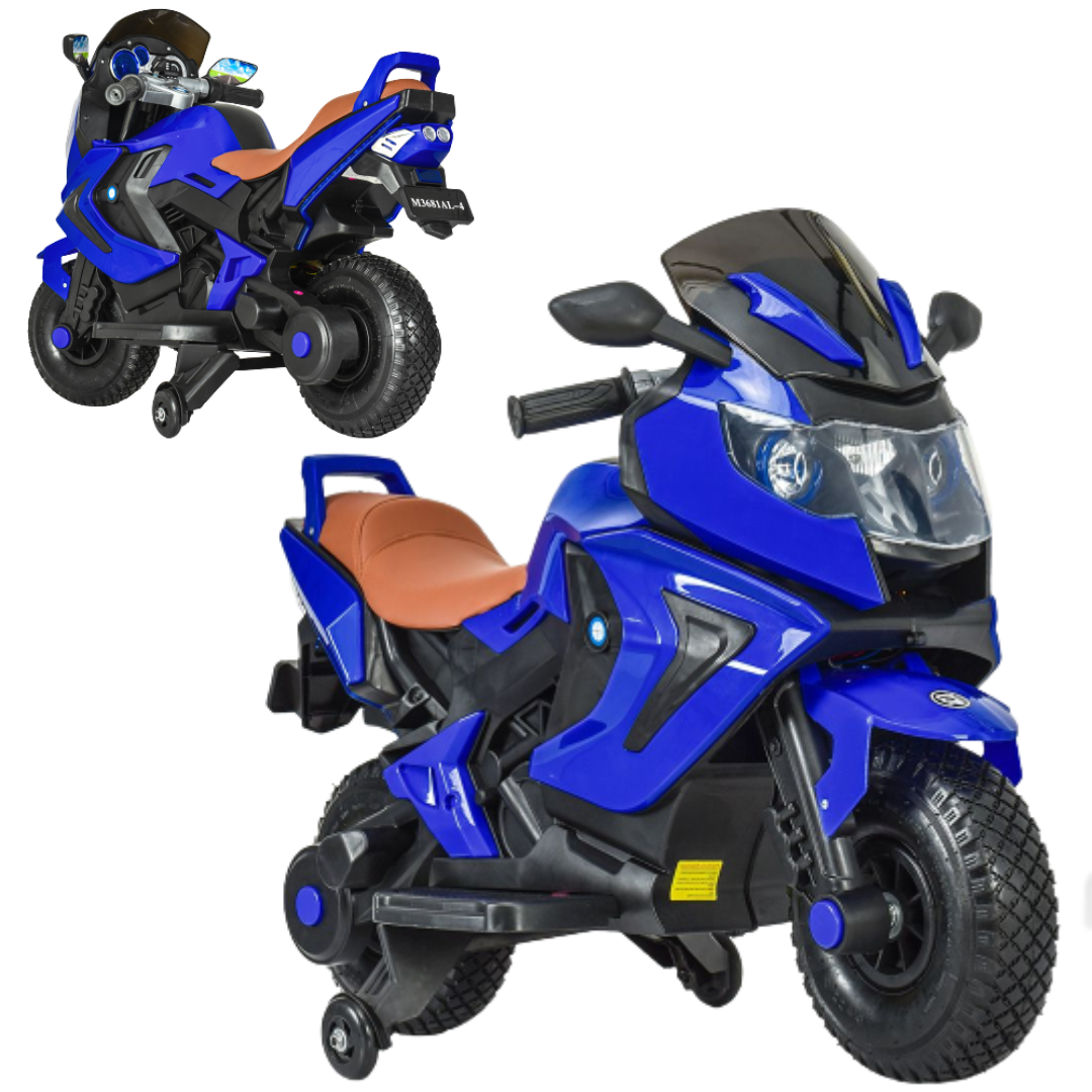 Детский мотоцикл на аккумуляторе 12v электромотоцикл Bambi M 3681AL-4 ...