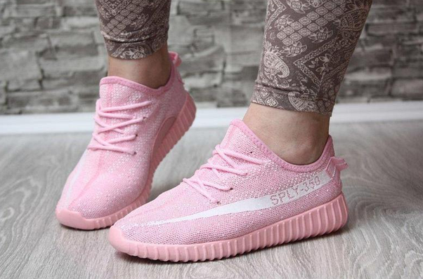 ЗНИЖКА! Yeezy Sply 350 PINK / White кросівки кеди, фото 3