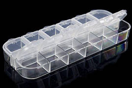 Касетниця - органайзер №8 130*50*15 мм, поліпропілен, 12 осередків