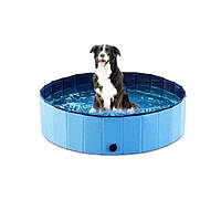 Бассейн Для Собак Большой Уличный Складной 120 см Каркасная Ванная Охлаждающая Раскладная Виниловая для
