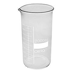 Стакан лабораторний, 2000 мл, високий, з носиком і шкалою, Ridni