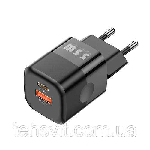 Мережевий зарядний пристрій USB Type-C QC3.0 PD 33Вт KUULAA