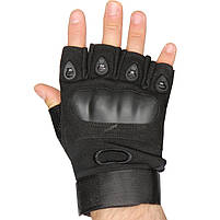 Рукавички тактичні короткі Han-Wild HW75 Black M 4 шт., фото 2