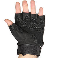 Рукавички тактичні короткі Han-Wild HW75 Black M 4 шт., фото 3
