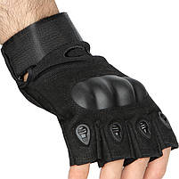 Рукавички тактичні короткі Han-Wild HW75 Black M 4 шт., фото 4