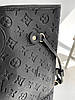 Жіноча сумка Louis Vuitton Neverfull Black (Чорна) Луї Віттон-шопер екошкіра 1 відділення червона підкладка, фото 6