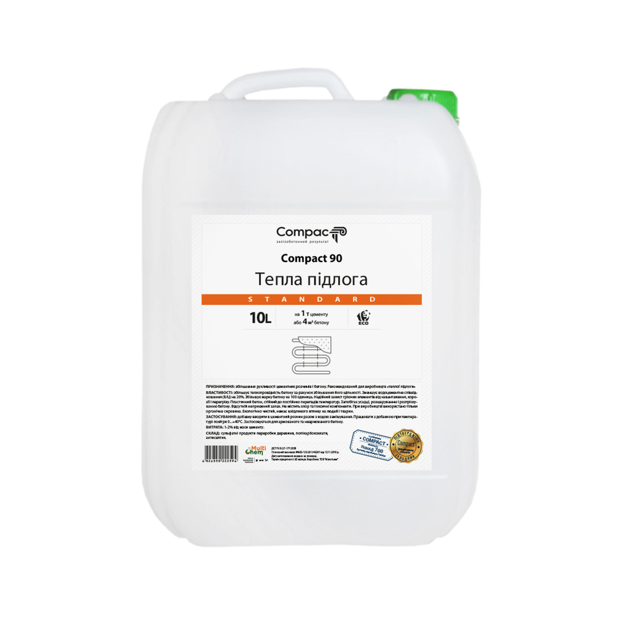 СуперПластифікатор бетону Compact 90 Standard 10 л