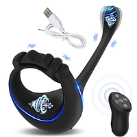 Вібратор чоловічий із кільцем для пінису ABC