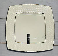 Порцелянова тарілка d-20 см квадратна Interos "Снігова Королева" №8 (222820-А)