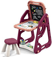 Мольберт двосторонній (2 дошки: для маркерів та крейди, стільчик, приладдя для малювання) 050-31