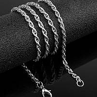 Ланцюжок «Жгутик» — колір сталь