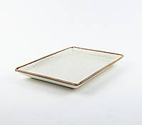 Прямоугольная тарелка для подачи блюд Porland Seasons Beige 18*13см 358819