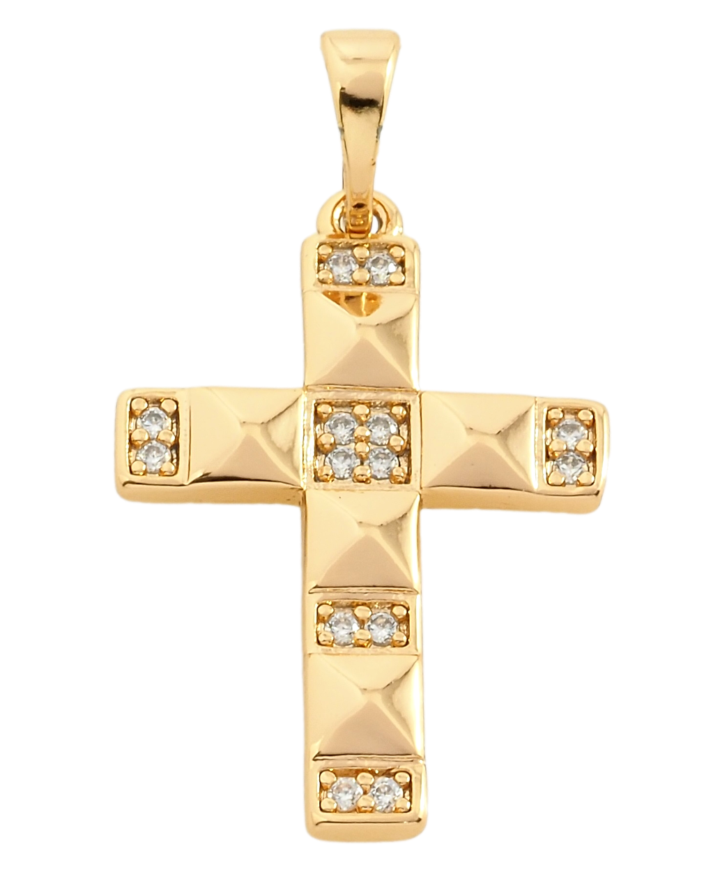 Кулон Xuping Позолота 18K "Хрест з цирконієм" для ланцюжка до 5мм