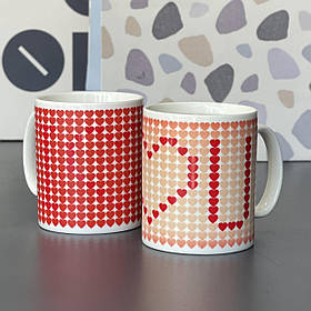 Чашка - хамелеон "І LOVE YOU", Кружка керамическая хамелеон "Я люблю тебя"