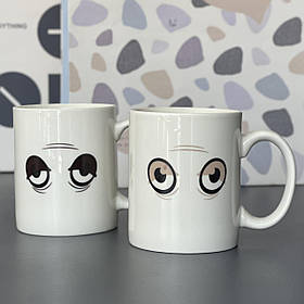 Чашка - хамелеон "Прокидайся", Кружка керамическая хамелеон "Просыпайся"