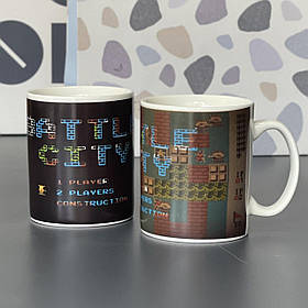 Чашка - хамелеон "Танчики", Кружка керамическая хамелеон "Танчики"