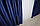 Комплект (2шт. 1х2,5м.) штор із тканини оксамит (бархат). Колір синій. Код 904ш 39-635, фото 7