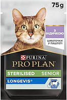 Влажный корм для стерилизованных котов Purina Pro Plan Nutrisavour Sterilised 7+ индейка в паштете 85 г