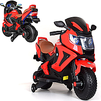Детский мотоцикл на аккумуляторе 12v электромотоцикл Bambi M 3681AL-3 красный