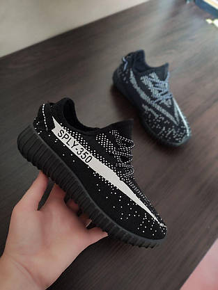 ЗНИЖКА! Кросівки кеди Yeezy Sply 350 чорно-білі, фото 4