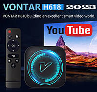 Смарт ТВ приставка VONTAR H618 8K 4/32 Андроид 12.0 youtube