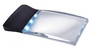 Лупа 60х100 мм прямокутна TH-3000 з підсвічуванням збільшення в 2 рази