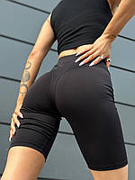 Стильні жіночі велосипедки з бразильянами (Розміри S, M, L), Чорні