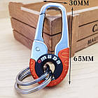 Брелок-карабін для ключів Omuda A3755 Sport Червоний. Брелок металевий для автоключів, фото 7