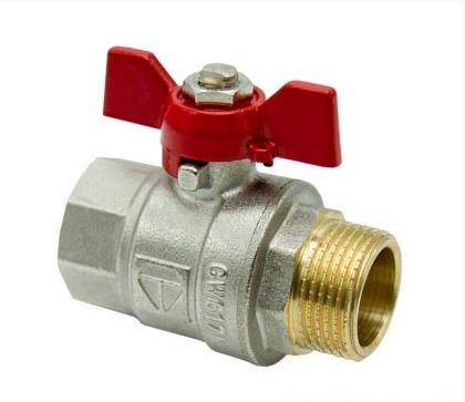 Кран шаровый 3/4" НВ бабочка HLV Optima