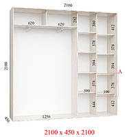 Шкаф гардероб 2.1 м - Феникс