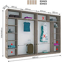 Шкаф-купе 3.4 м Виват Новый В 344 / В 346 - Дом