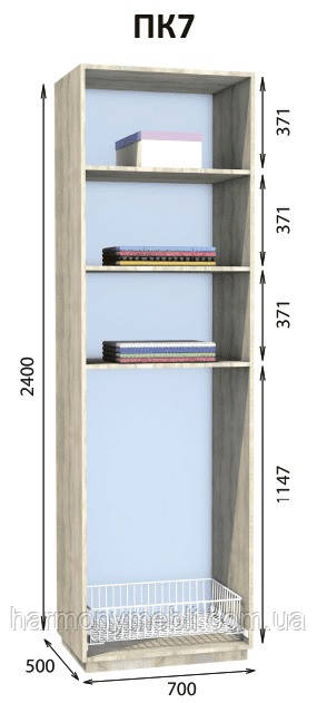 Шкаф гардероб Престо ПК5 / ПК7 - Дом - фото 3 - id-p1895086832