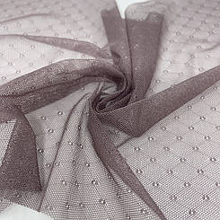 Сітка кавова з візерунком еластична ( ширина 105 см.)