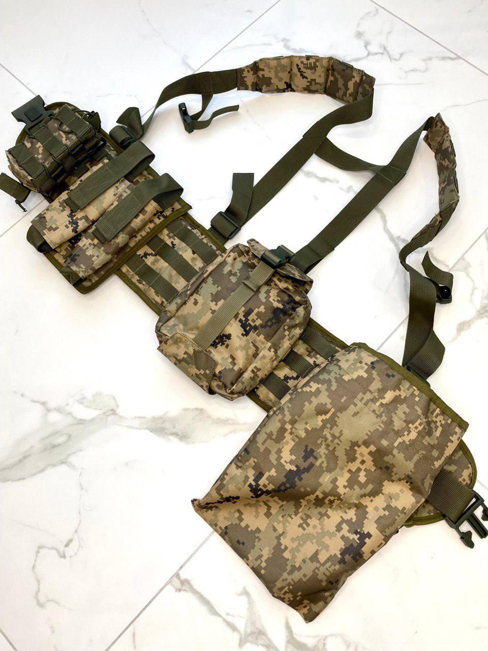 РПС комплект з підсумками, аптечка. Жилет Розвантаження ремінно-плечова система піксель, фото 1