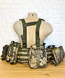 РПС пояс ЗСУ з підсумками, аптечка. Жилет Розвантаження ремінно-плечова система. Піксель, фото 5