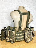 РПС пояс ЗСУ з підсумками, аптечка. Жилет Розвантаження ремінно-плечова система. Піксель, фото 3