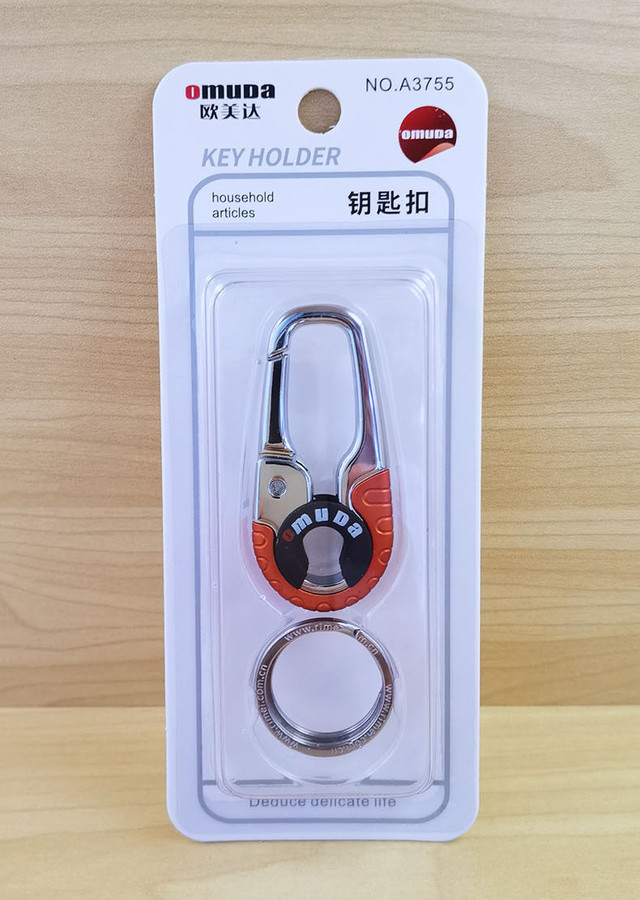 Брелок-карабин для ключей Omuda A3755 Sport Красный