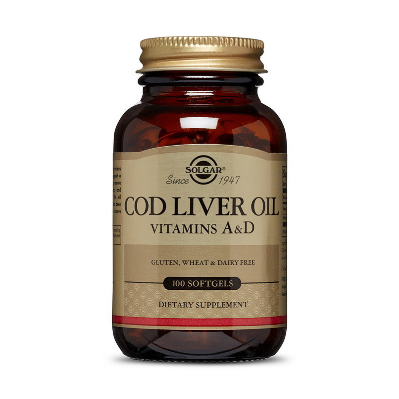 COD Liver Oil Vitamins A & D (100 softgels) (ID1895124354), цена 330