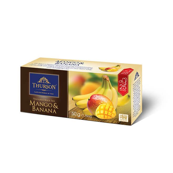 Чай чорний цейлонський Thurson манго та банан 25 пакетиків, фото 1
