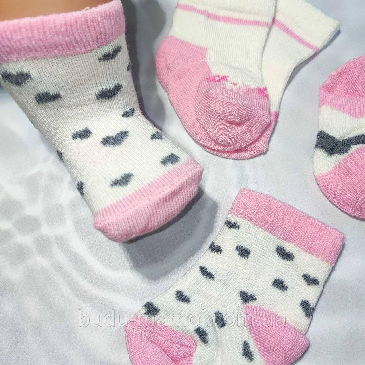 Гарні шкарпетки для новонароджених набір 3 пари
